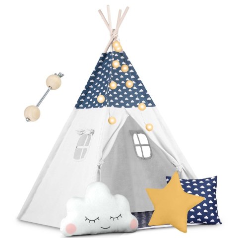 Namiot tipi dla dzieci ze światełkami Nukido - granatowy Nukido Namiot tipi dla dzieci ze światełkami Nukido - granatowy Nukido