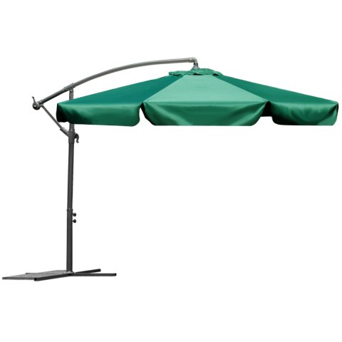 Parasol ogrodowy składany 6 segmentów zielony 350cm Plonos Parasol ogrodowy składany 6 segmentów zielony 350cm Plonos