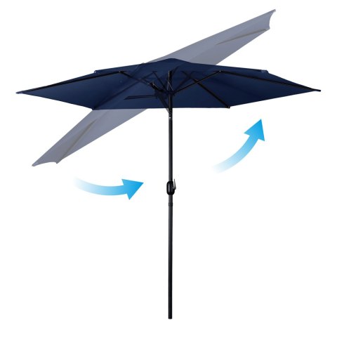 Parasol ogrodowy składany 6 segmentowy 300 cm z pokrowcem Plonos PL-884 Plonos Parasol ogrodowy składany 6 segmentowy 300 cm z pokrowcem Plonos PL-884 Plonos