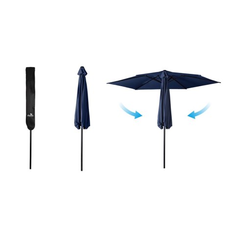 Parasol ogrodowy składany 6 segmentowy 300 cm z pokrowcem Plonos PL-884 Plonos Parasol ogrodowy składany 6 segmentowy 300 cm z pokrowcem Plonos PL-884 Plonos