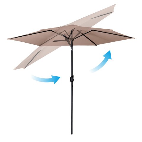 Parasol ogrodowy składany 6 segmentowy 300 cm z pokrowcem Plonos PL-884 Plonos Parasol ogrodowy składany 6 segmentowy 300 cm z pokrowcem Plonos PL-884 Plonos