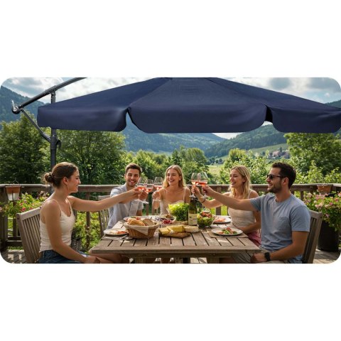 Parasol ogrodowy składany 6 segmentowy 350 cm z pokrowcem Plonos PL-880 Plonos Parasol ogrodowy składany 6 segmentowy 350 cm z pokrowcem Plonos PL-880 Plonos
