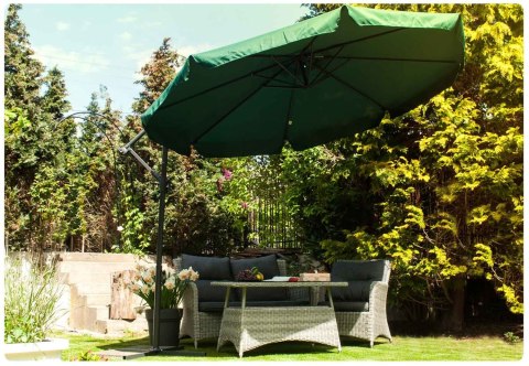Parasol ogrodowy składany 8 segmentów zielony 350cm Plonos Parasol ogrodowy składany 8 segmentów zielony 350cm Plonos