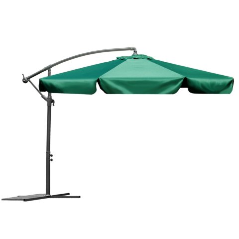 Parasol ogrodowy składany 8 segmentów zielony 350cm Plonos Parasol ogrodowy składany 8 segmentów zielony 350cm Plonos