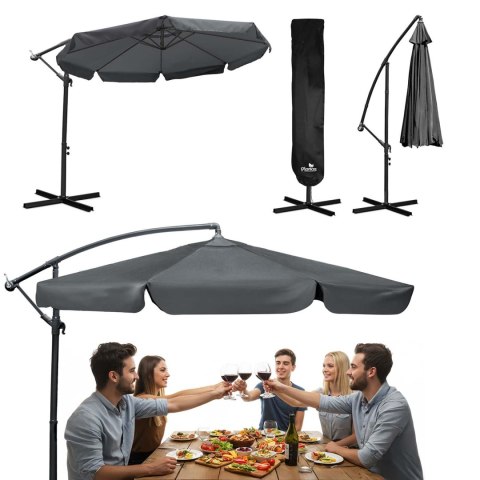 Parasol ogrodowy składany 8 segmentowy 350 cm z pokrowcem Plonos PL-881 Plonos Parasol ogrodowy składany 8 segmentowy 350 cm z pokrowcem Plonos PL-881 Plonos
