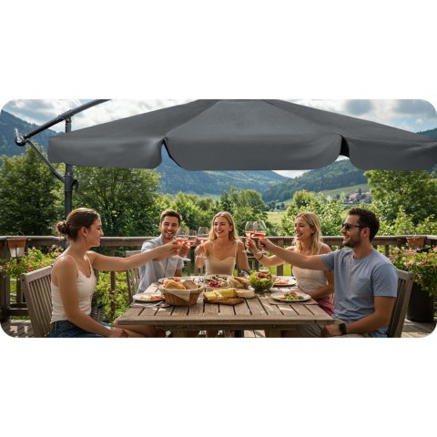 Parasol ogrodowy składany 8 segmentowy 350 cm z pokrowcem Plonos PL-881 Plonos Parasol ogrodowy składany 8 segmentowy 350 cm z pokrowcem Plonos PL-881 Plonos