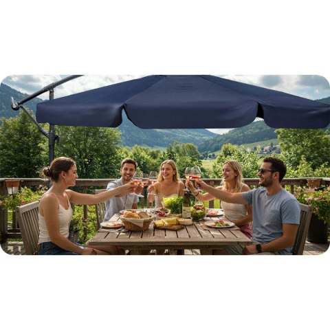 Parasol ogrodowy składany 8 segmentowy 350 cm z pokrowcem Plonos PL-881 Plonos Parasol ogrodowy składany 8 segmentowy 350 cm z pokrowcem Plonos PL-881 Plonos