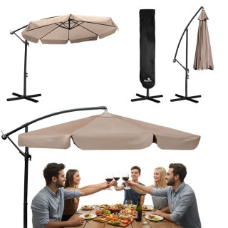 Parasol ogrodowy składany 8 segmentowy 350 cm z pokrowcem Plonos PL-881 Plonos