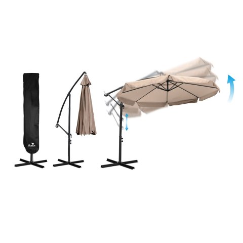 Parasol ogrodowy składany 8 segmentowy 350 cm z pokrowcem Plonos PL-881 Plonos Parasol ogrodowy składany 8 segmentowy 350 cm z pokrowcem Plonos PL-881 Plonos
