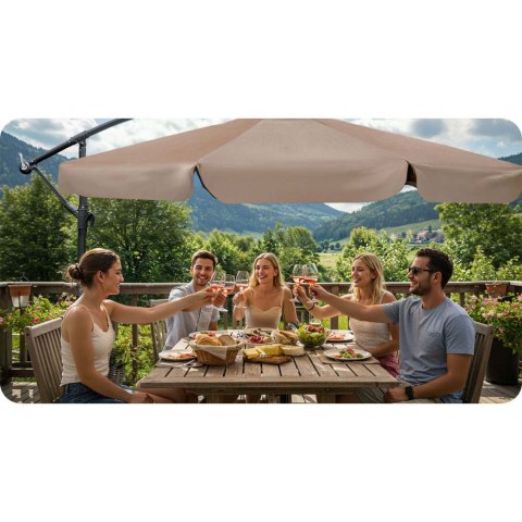 Parasol ogrodowy składany 8 segmentowy 350 cm z pokrowcem Plonos PL-881 Plonos Parasol ogrodowy składany 8 segmentowy 350 cm z pokrowcem Plonos PL-881 Plonos