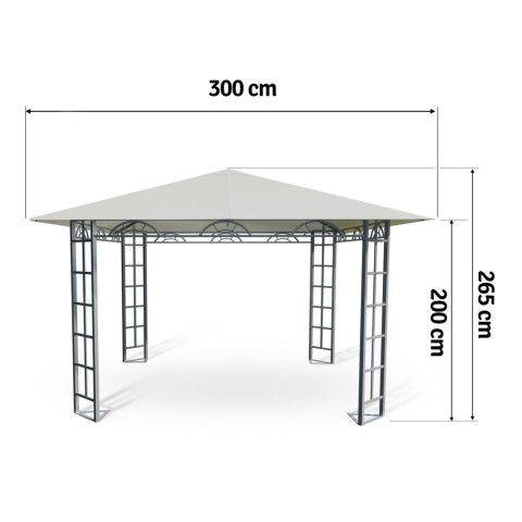Pawilon ogrodowy beżowy, namiot 3x3m Plonos 4932 Plonos Pawilon ogrodowy beżowy, namiot 3x3m Plonos 4932 Plonos