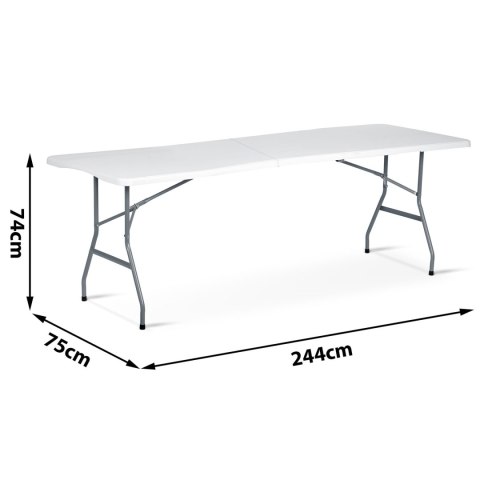 Stół cateringowy ogrodowy składany 244 cm Plonos biały Plonos Stół cateringowy ogrodowy składany 244 cm Plonos biały Plonos
