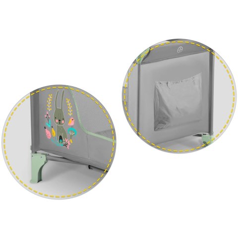 Łóżeczko turystyczne 125 x 65 x 78 cm RK-240 szaro-miętowe Ricokids Łóżeczko turystyczne 125 x 65 x 78 cm RK-240 szaro-miętowe Ricokids