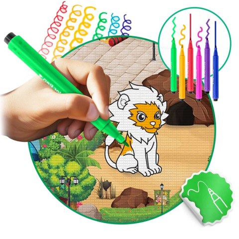 Mata piankowa do kolorowania zwijana 120 x 90 x 0,3 cm Ricokids RK-344 Ricokids