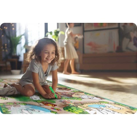 Mata piankowa do kolorowania zwijana 120 x 90 x 0,3 cm Ricokids RK-344 Ricokids