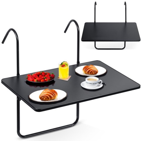 Wytrzymały stolik balkonowy 60x43cm składany Sofotel SO-982 czarny Sofotel Wytrzymały stolik balkonowy 60x43cm składany Sofotel SO-982 czarny Sofotel