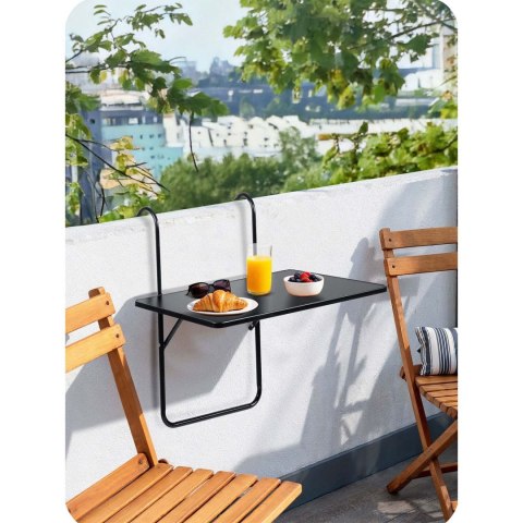 Wytrzymały stolik balkonowy 60x43cm składany Sofotel SO-982 czarny Sofotel Wytrzymały stolik balkonowy 60x43cm składany Sofotel SO-982 czarny Sofotel