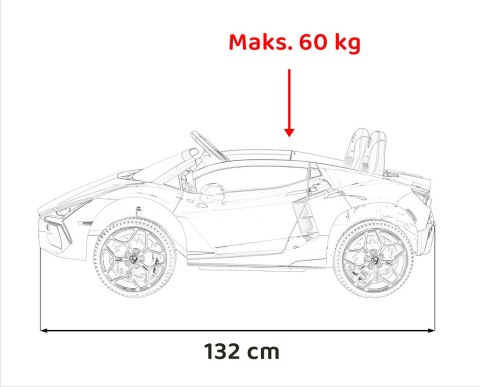 Pojazd Lamborghini Revuelto XL Biały Pojazd Lamborghini Revuelto XL Biały