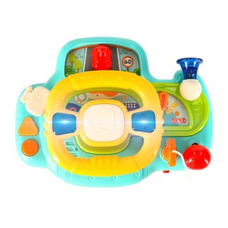 Zabawka interaktywna kierownica dla dzieci dziecka malucha do wózka symulator muzyka dźwięki niebieska Kik Sp. z o. o. Sp. k.