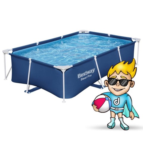 Basen ogrodowy stelażowy 259x170x61 cm zestaw 15w1 Bestway 56403N Bestway Basen ogrodowy stelażowy 259x170x61 cm zestaw 15w1 Bestway 56403N Bestway
