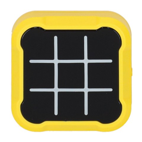 Kółko krzyżyk gra elektroniczna logiczna tic tac toe konsola przenośna żółta Kik Sp. z o. o. Sp. k.