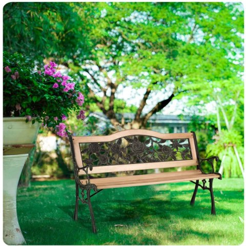 Ławka parkowa z oparciem 123,5 x 74 x 48 cm Gardi Rose Sofotel Sofotel Ławka parkowa z oparciem 123,5 x 74 x 48 cm Gardi Rose Sofotel Sofotel