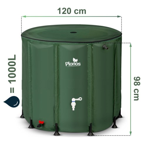 Zbiornik na deszczówkę 1000 l Plonos PL-523 Plonos Zbiornik na deszczówkę 1000 l Plonos PL-523 Plonos