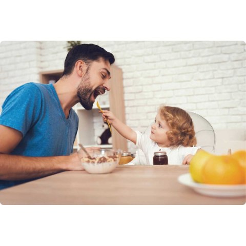 Krzesełko do karmienia ze stolikiem + śliniaczek Milo Ricokids szary Ricokids