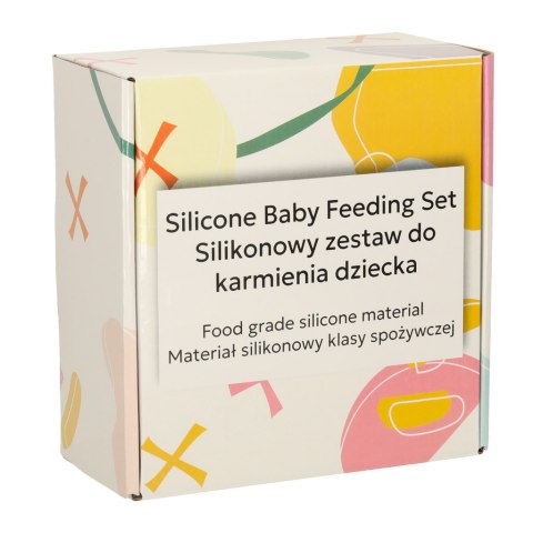 Naczynia silikonowe dla dzieci sowa zestaw 8 elementów beżowe Kik Sp. z o. o. Sp. k.